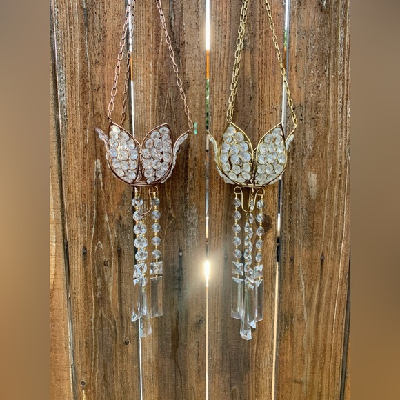 Lotus Crystal Chandelier Candle Holder Wind Chime Sun Catcher Mobile - Picture 6 of 11